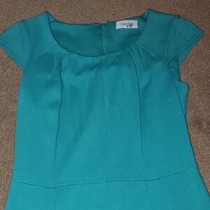 Calvin Klein Turquoise Cap Sleeve Dress